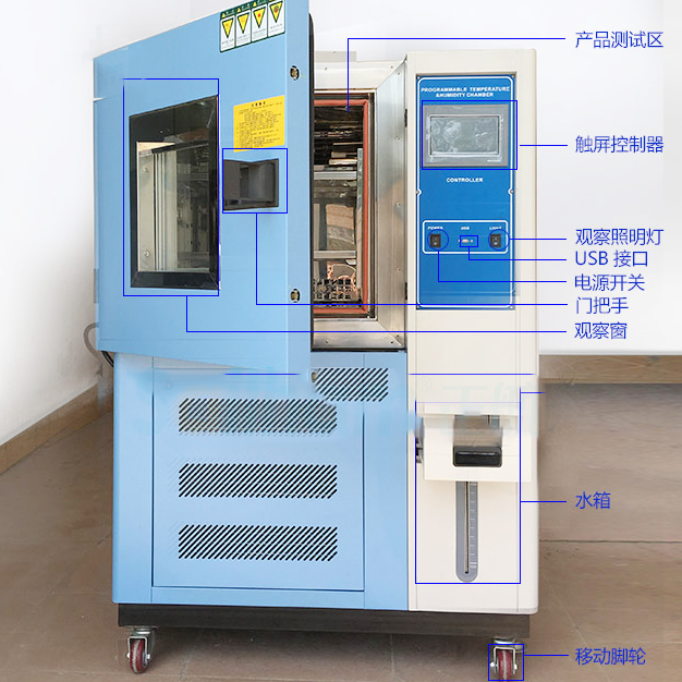 恒溫恒濕試驗(yàn)箱結(jié)構(gòu)注釋預(yù)覽